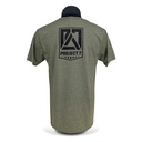 PROJECT7 Insignia Tee, Black/OD Heathered, Gildan 64000