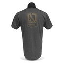 PROJECT7 Insignia Tee, OD/Dark Grey Heathered, Gildan 64000