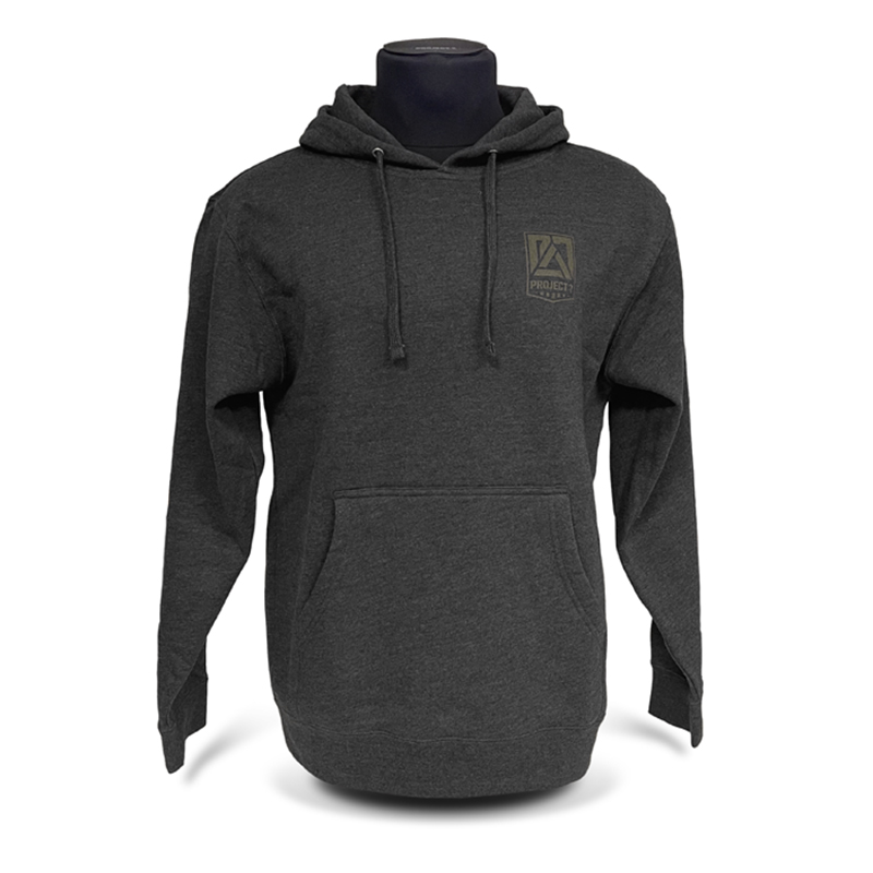 PROJECT7 Insignia Hoodie, OD/Dark Grey Heathered