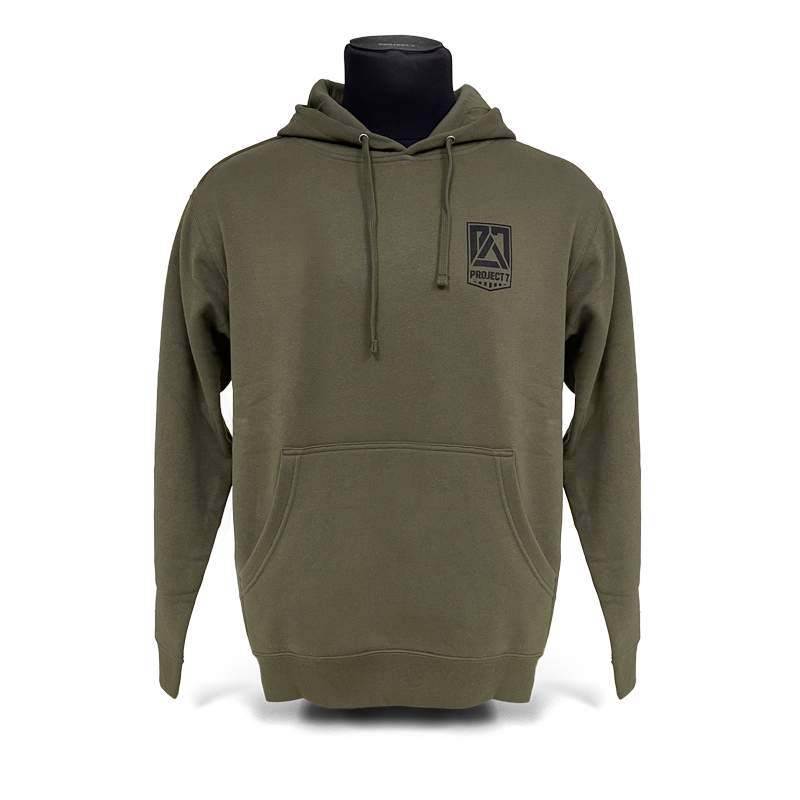 PROJECT7 Insignia Hoodie, Black/OD